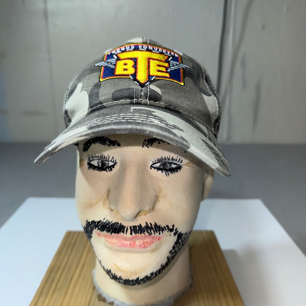 BTE Racing Torque Converter Camo Hat‎ Embroidered Adjustable Baseball Cap Grey